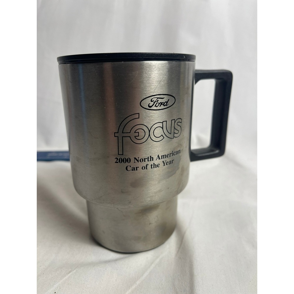 Ford Focus 2000 North American Car of the Year Stainless Steel Travel Mug Silver